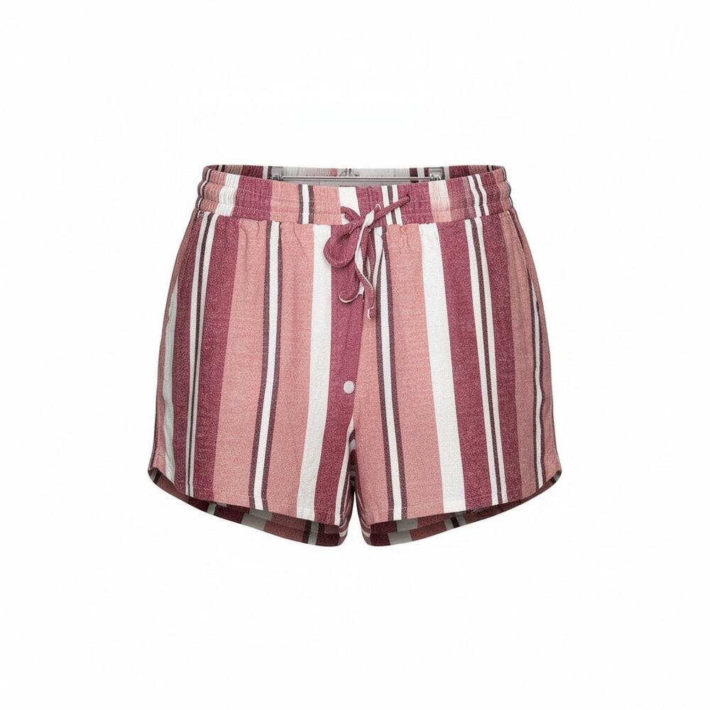 Universal Thread Striped Linen-Blend Pull-On Shorts boho casual Size XS